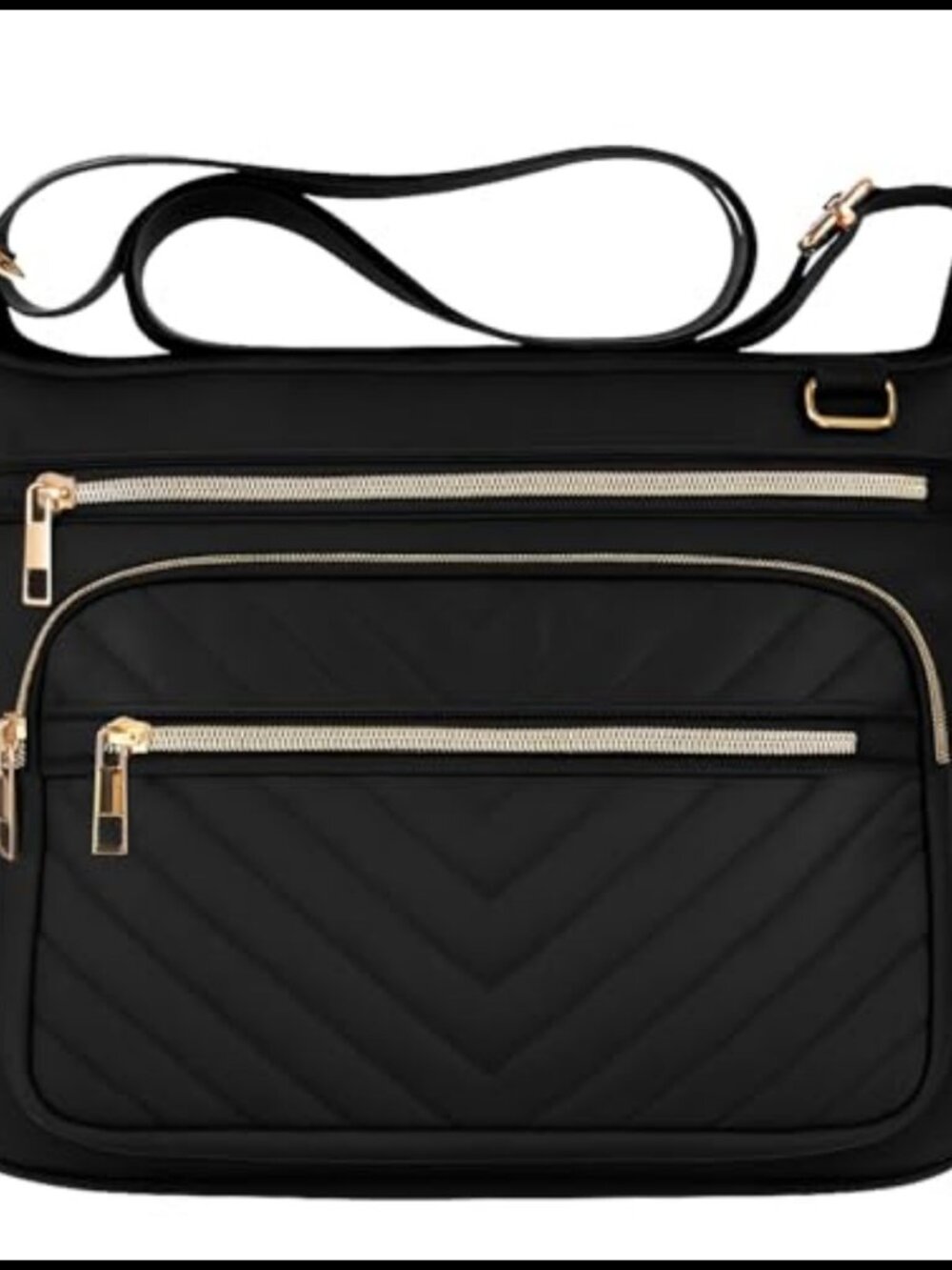 RFID Anti-Theft Crossbody Bag Water-Resistant Quilted Nylon Travel Purse